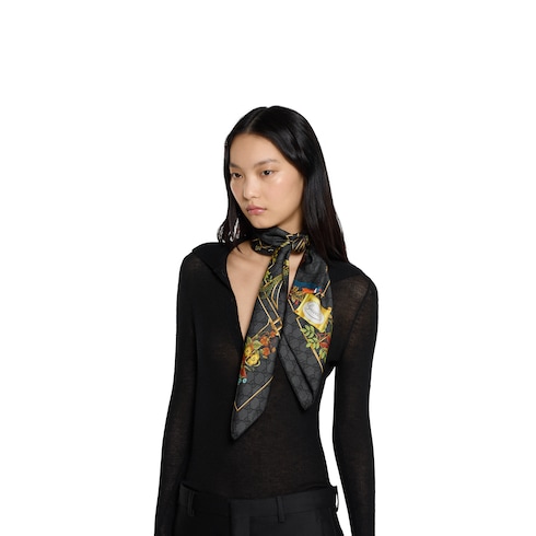 Printed silk twill carré