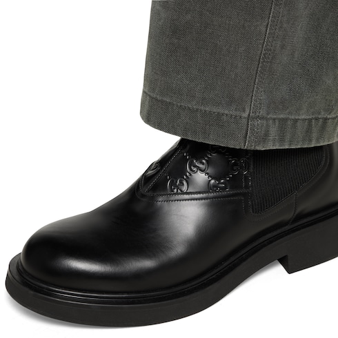 Men's ankle boot with GG detail