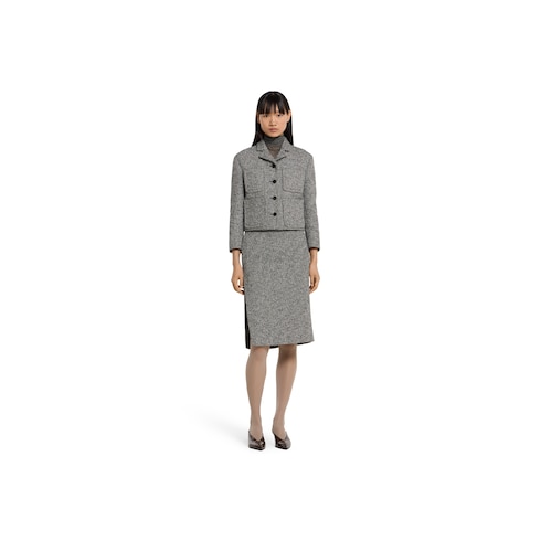 Double cotton-wool mouliné jacket
