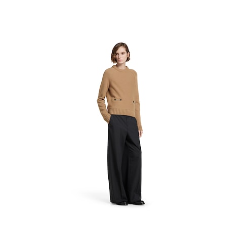 Wool cashmere top with Horsebit