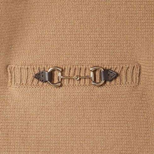 Wool cashmere top with Horsebit