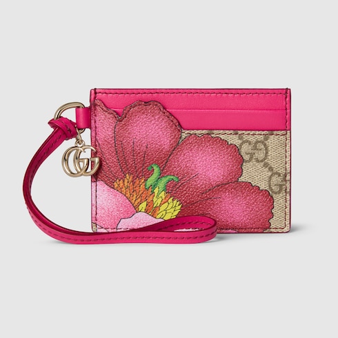 Floral card case with Double G