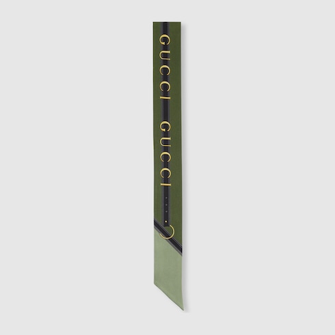 Printed silk twill ribbon