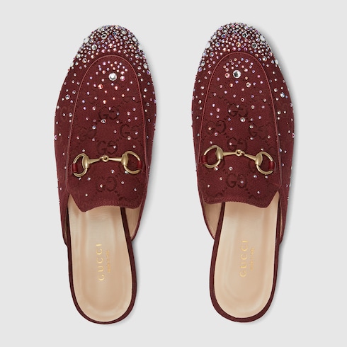 Women's Princetown slipper with crystals 