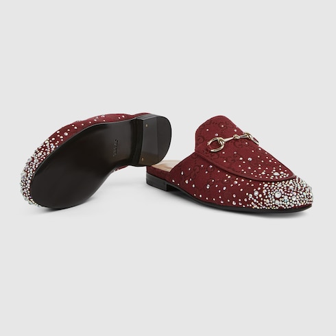 Women's Princetown slipper with crystals 