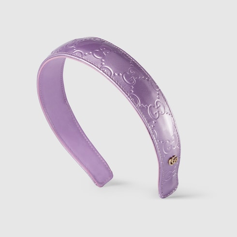 Cinta para el cabello de piel con GG