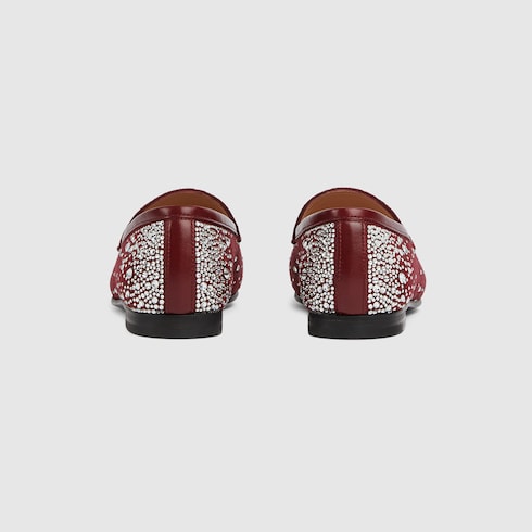 Mocassins Gucci Jordaan avec détail GG en cristaux pour femme