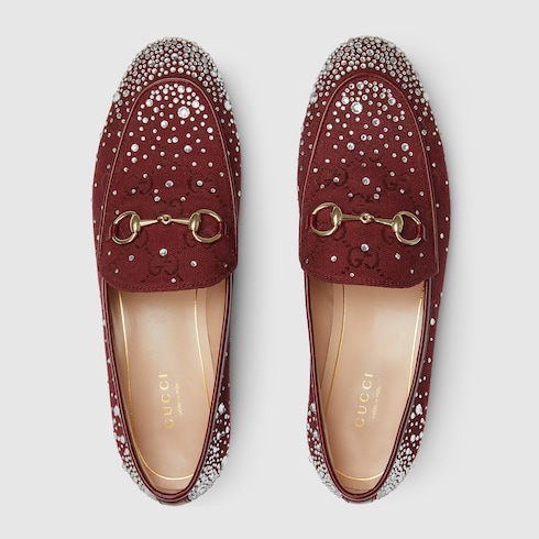Gucci Jordaan Damenloafer mit GG Kristallen