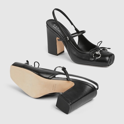 Décolleté slingback donna Gucci con Morsetto