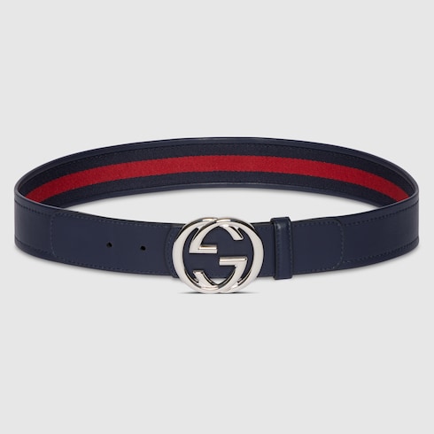 Reversible belt with Interlocking G buckle