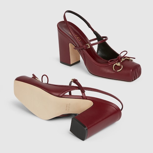 Décolleté slingback donna Gucci con Morsetto