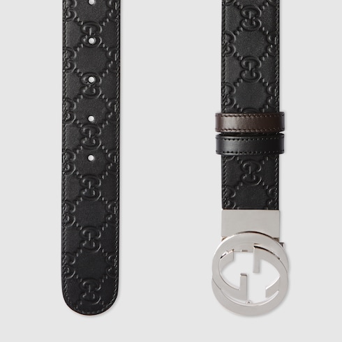 Ceinture réversible avec boucle GG