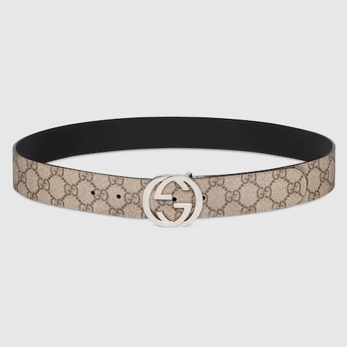 Reversible belt with Interlocking G buckle