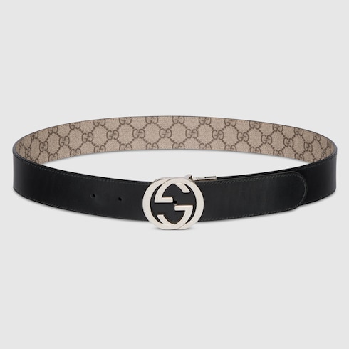 Reversible belt with Interlocking G buckle