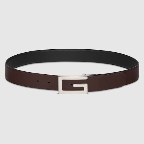 Reversible belt with Square G buckle