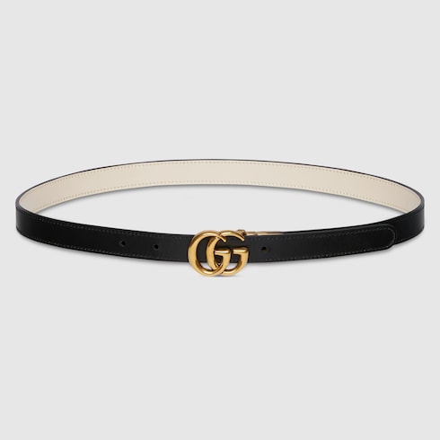 Cintura sottile reversibile GG Marmont