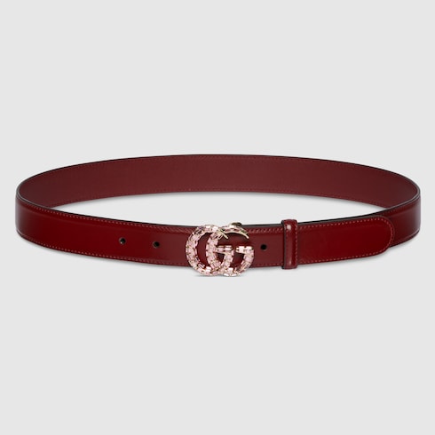 GG Marmont thin belt with crystals