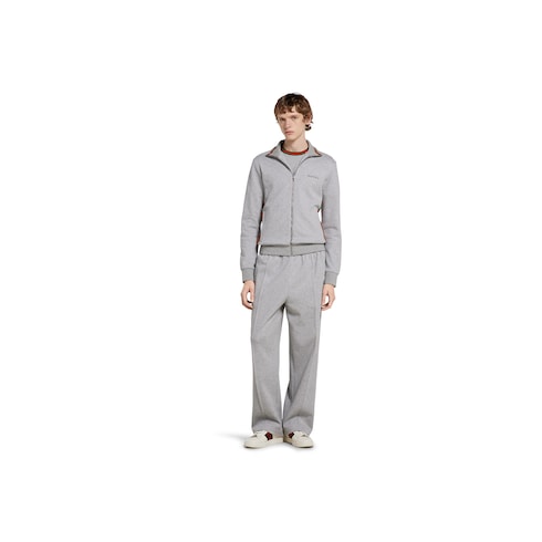 Cotton piquet double zip jacket