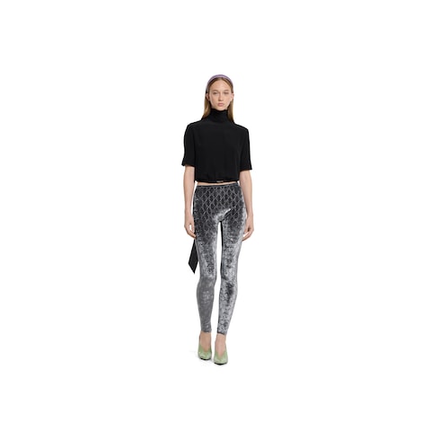 GG crystal embroidered leggings