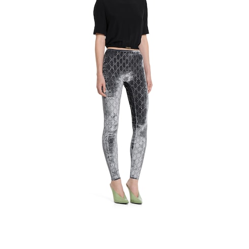 GG crystal embroidered leggings Detail 3