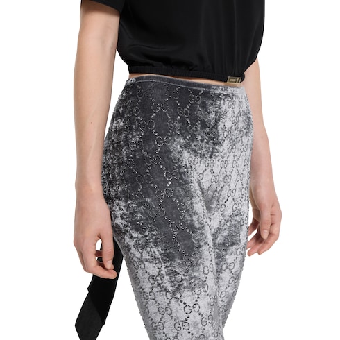 GG crystal embroidered leggings Detail 5