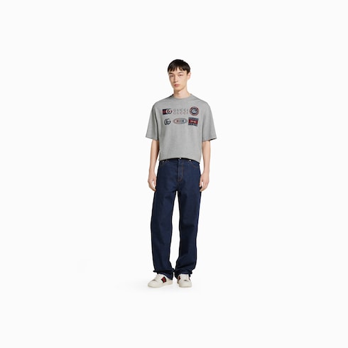 Printed cotton jersey T-shirt