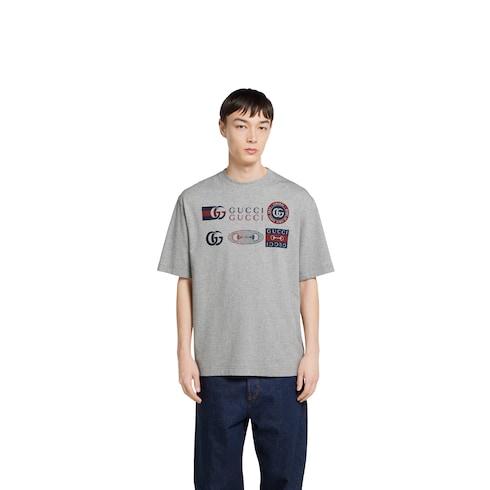 Printed cotton jersey T-shirt