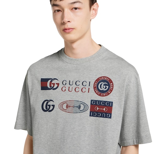 Printed cotton jersey T-shirt
