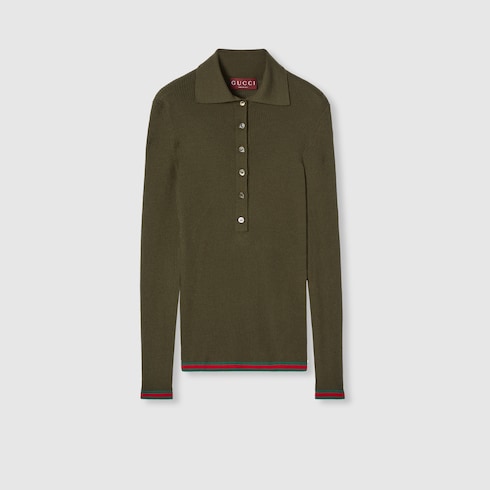 Cashmere silk top with embroidery
