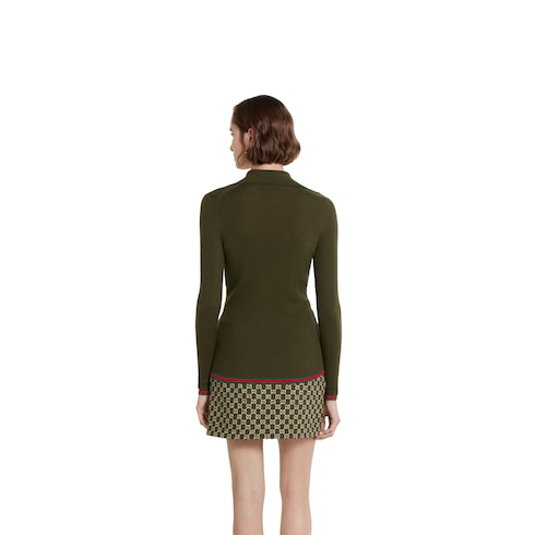 Cashmere silk top with embroidery