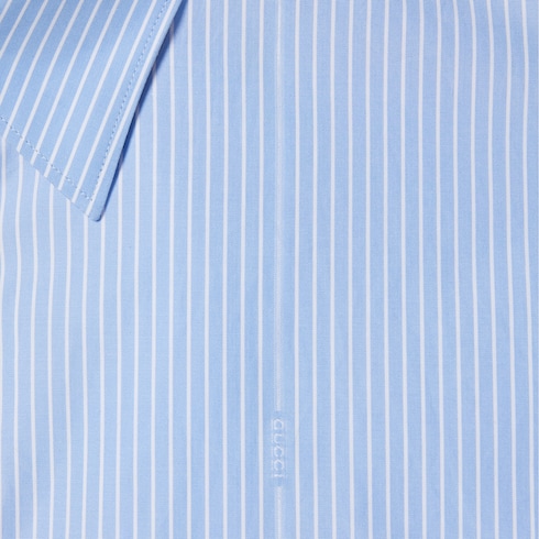 Cotton poplin shirt with logo