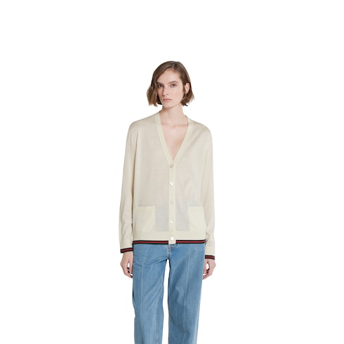 Extra fine cashmere silk cardigan