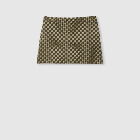 GG cotton bouclé mini skirt