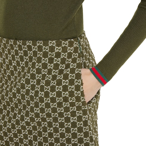 GG cotton bouclé mini skirt