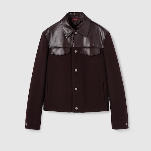 Veste en laine batavia avec logo