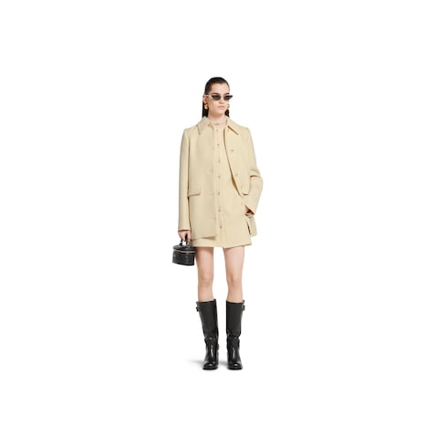 Textured wool tweed dress