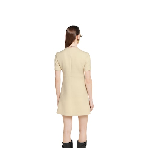 Textured wool tweed dress