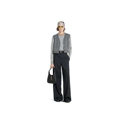 Wool silk top with vest overlay