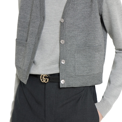 Wool silk top with vest overlay