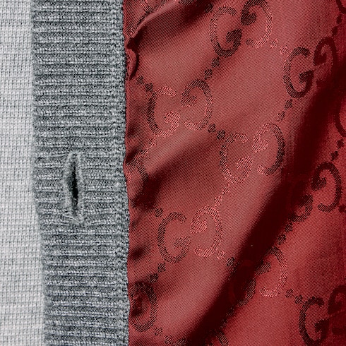 Wool silk top with vest overlay