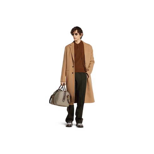 Wool twill pant with logo