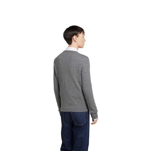 Pull en cachemire fin avec intarsia