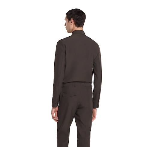 Polyester twill shirt with Horsebit