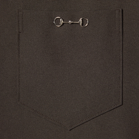 Polyester twill shirt with Horsebit