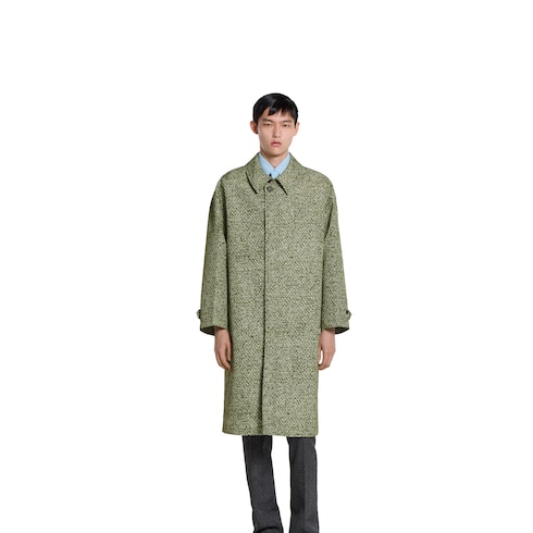 Manteau en popeline contrecollée à imprimé bouclé