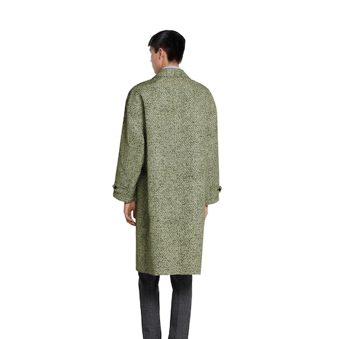 Manteau en popeline contrecollée à imprimé bouclé