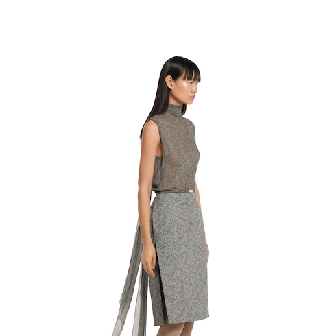 Sheer silk georgette top  Detail 3
