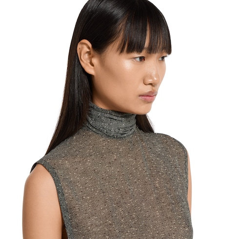 Top de georgette de seda fino 