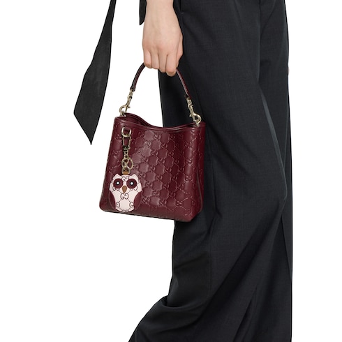 Owl-shaped bag charm