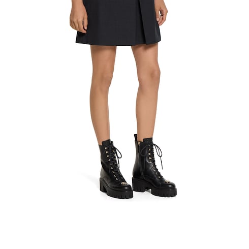 Women's lace-up ankle boot with GG